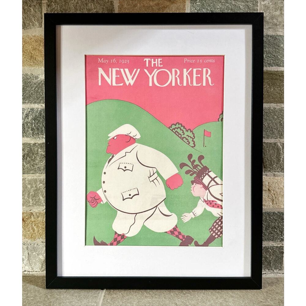 Framed 1925 The New Yorker Nov 19 Cover Wilson Golfers